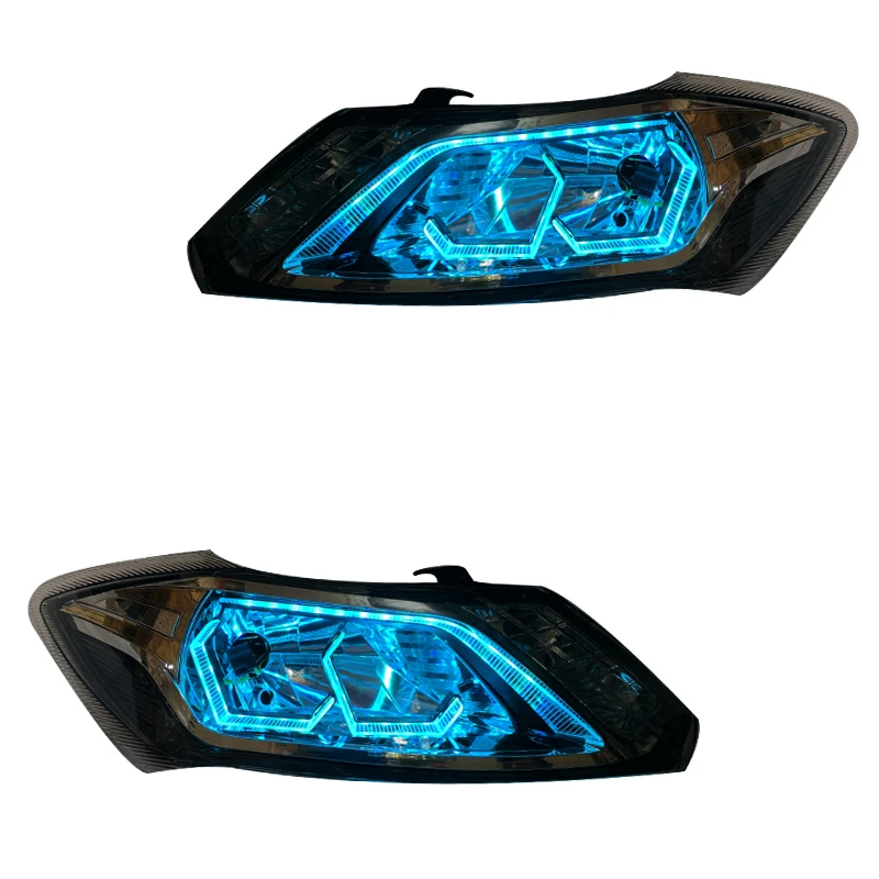 چراغ جلو خودرو گروه پژوهش صنعت مدرن مدل 3D-Hexa-FB مولتی کالر مناسب برای ساینا , کوئیک بسته دو عددی