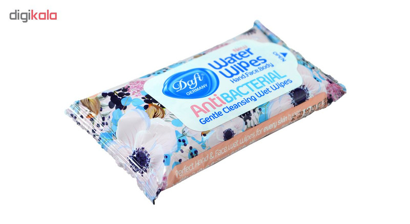 دستمال مرطوب پاک کننده آرایش دافی مدل Anti bacterial مجموعه 6 عددی
