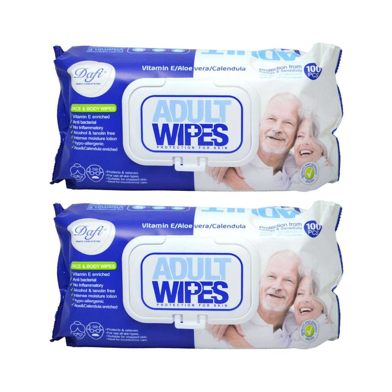 دستمال مرطوب دافی مدل Adult Wipes مجموعه 2 عددی -  - 1