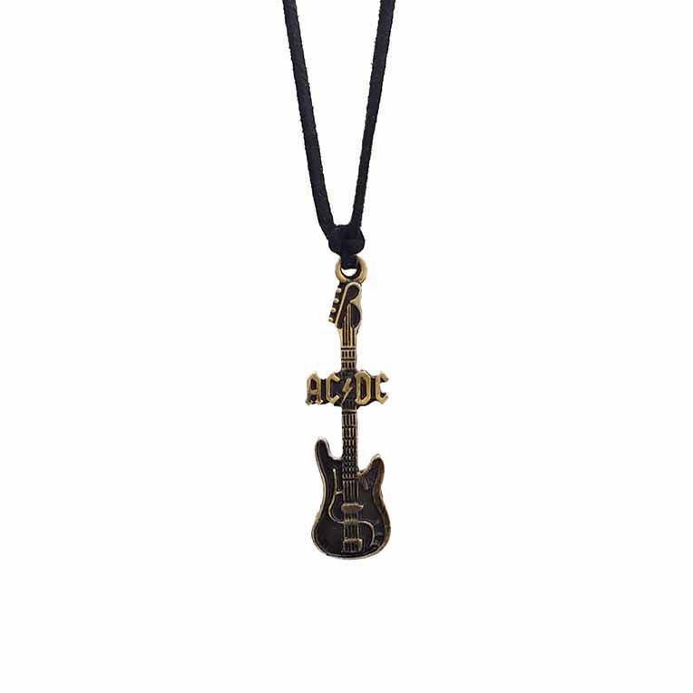 گردنبند مردانه طرح گیتار کد PE 1014
