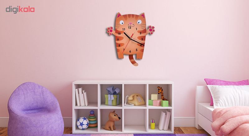 ساعت دیواری کودک باروچین مدل Cute Cat