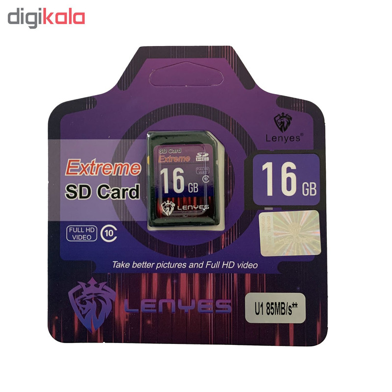 کارت حافظه SDHC لنیز مدل M301 کلاس 10 استاندارد U1 سرعت 85MBps ظرفیت 16 گیگابایت