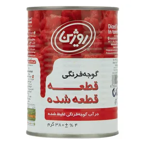 کنسرو گوجه فرنگی خرد شده روژین تاک مقدار 380 گرم