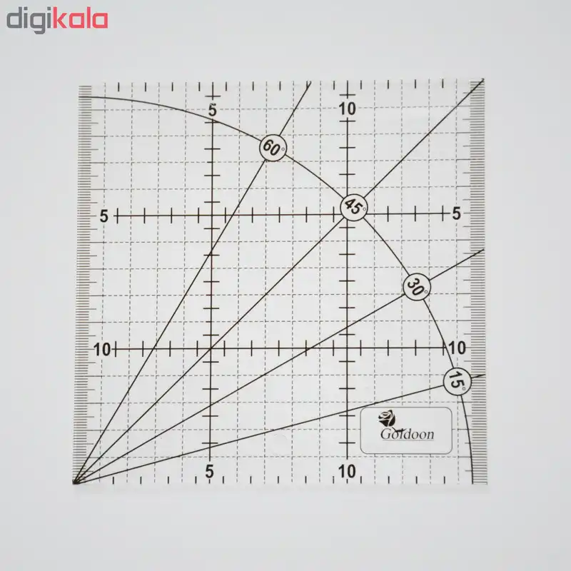 خط کش 15سانتی متری گلدون طرح الفا کد G 1515