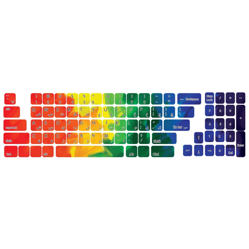 استیکر کیبورد طرح رنگارنگ کد 103