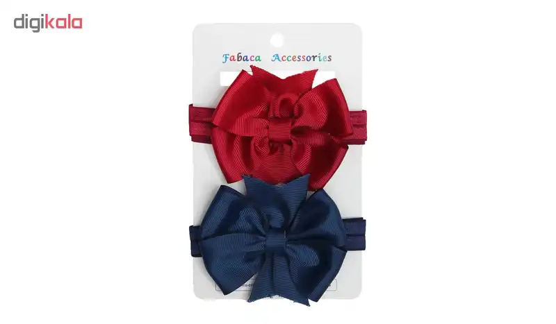هدبند نوزادی دخترانه فاباکا مدل FBC01140 مجموعه 2 عددی