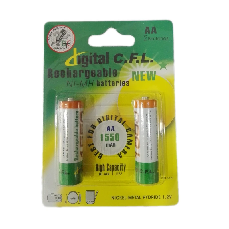 باتری قلمی قابل شارژ دیجیتال سی اف ال مدل D1550 بسته 2 عددی