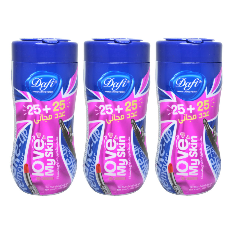 دستمال مرطوب آرایشی دافی مدل Love مجموعه 3 عددی