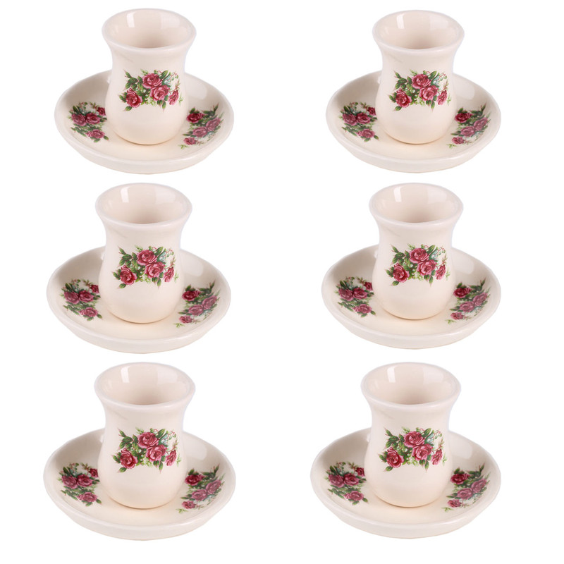 سرویس چای خوری 12 پارچه مدل گلسرخی کد BF01