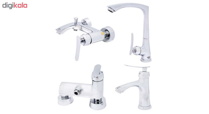 شیرآلات گلپانیک مدل لوتوس کد A006 مجموعه 4 عددی