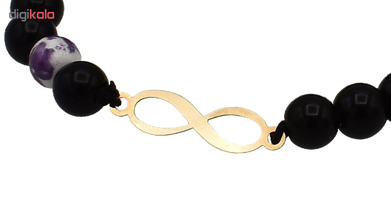 دستبند طلا 18 عیار زنانه آمانژ طرح بینهایت کد D2568