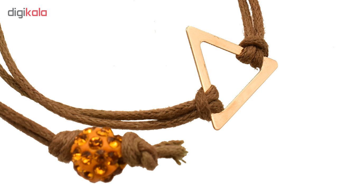 دستبند طلا 18 عیار زنانه آمانژ طرح مثلث کد D2572 -  - 2