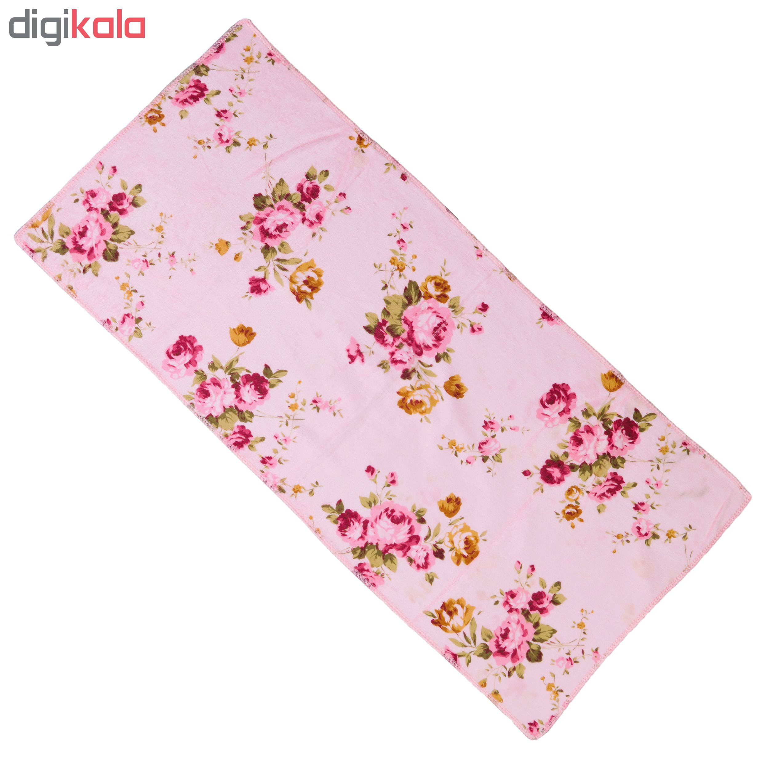 دستمال نظافت خودرو طرح Rose مدل Q88 بسته ۳ عددی