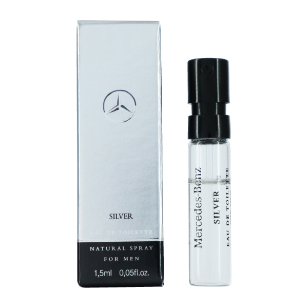 عطر جیبی مردانه مرسدس بنز مدل SILVER حجم 1.5 میلی لیتر