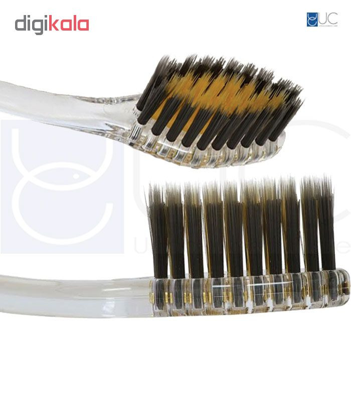مسواک یو سی مدل Charcoal & Gold با برس نرم