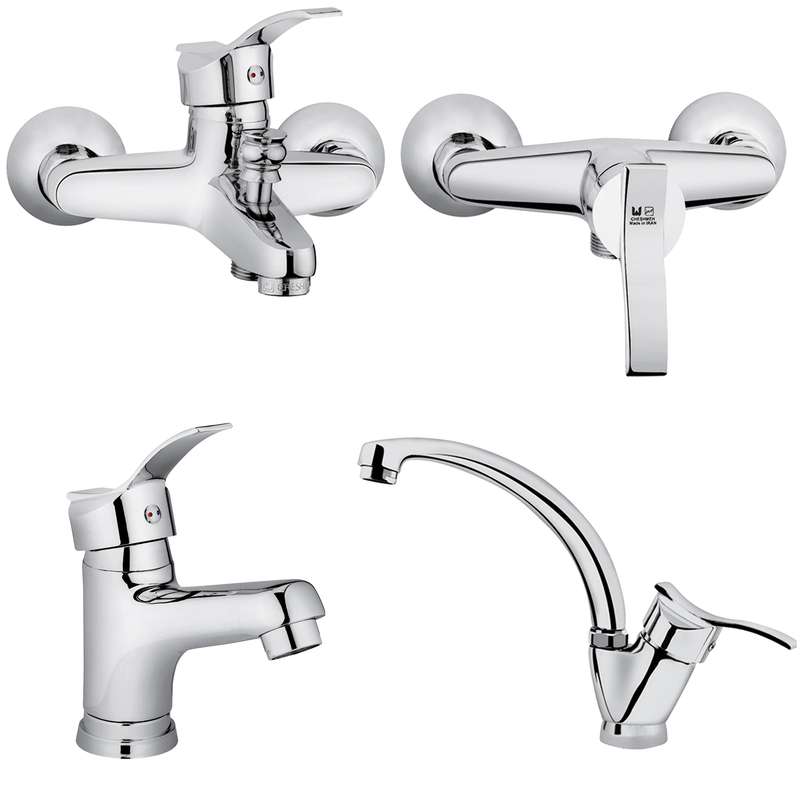 شیرآلات چشمه مدل الوند کد 01 مجموعه 4 عددی