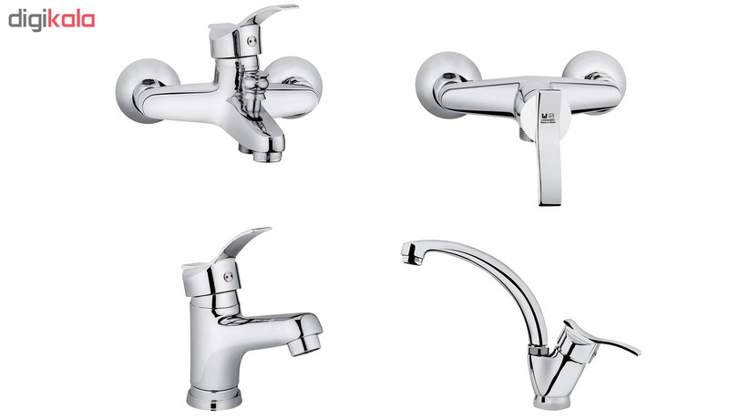 شیرآلات چشمه مدل الوند کد 01 مجموعه 4 عددی