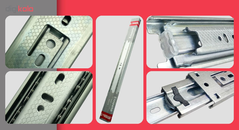 ریل ساچمه ای امیت مدل PL2-5 سایز 25 سانتی متر بسته 2 عددی ریل ساچمه ای امیت مدل PL2-5 سایز 25 سانتی متر بسته 2 عددی