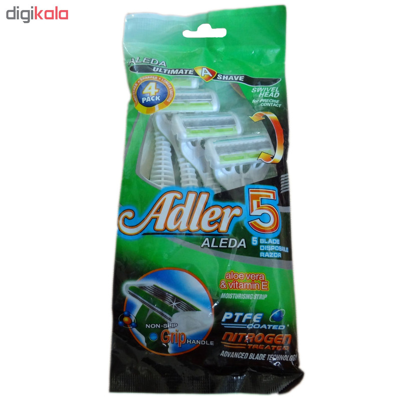 خود تراش ژیلت مدل 5 Adler Aleda بسته 4 عددی