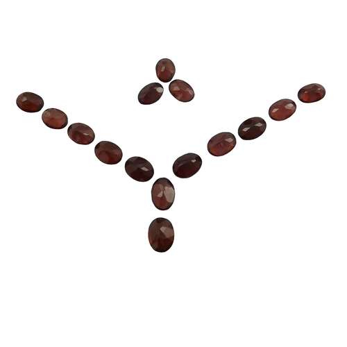 سنگ گارنت رودولایت کد G0034 مجموعه 15 عددی