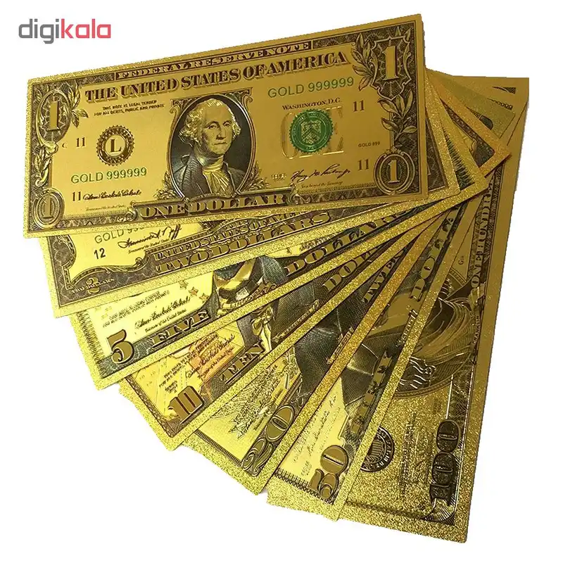 اسکناس تزیینی طرح دلار مجموعه 7 عددی