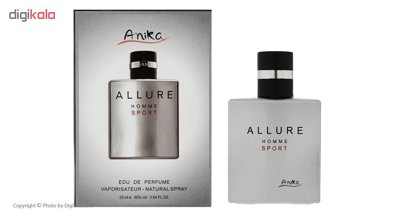 عطر جیبی مردانه آنیکا مدل Allure Homme Sport حجم 25 میلی لیتر