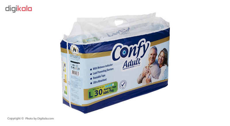 پوشک بزرگسال کانفی مدل Large بسته 30 عددی پوشک بزرگسال کانفی مدل Large بسته 30 عددی
