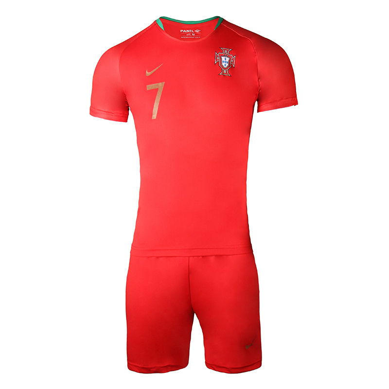 ست تی شرت و شلوارک ورزشی مردانه طرح تیم پرتغال کد 13035