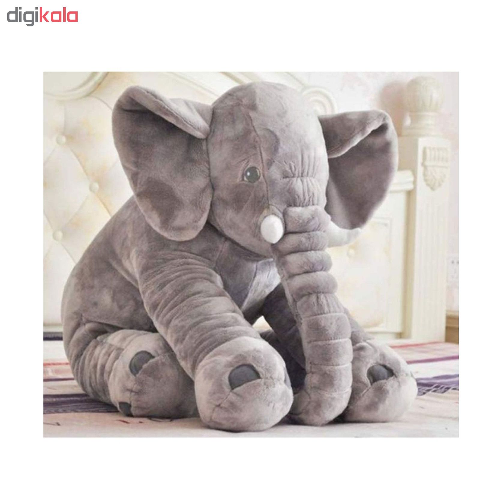 عروسک طرح فیل بالشتی مدل mommy elephant ارتفاع 60 سانتی متر -  - 2