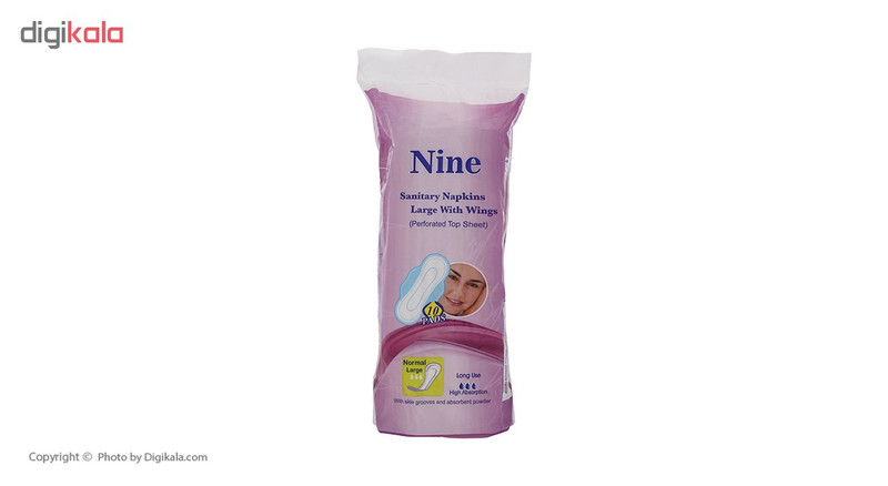 نوار بهداشتی بالدار ناین مدل Pink بسته 10 عددی