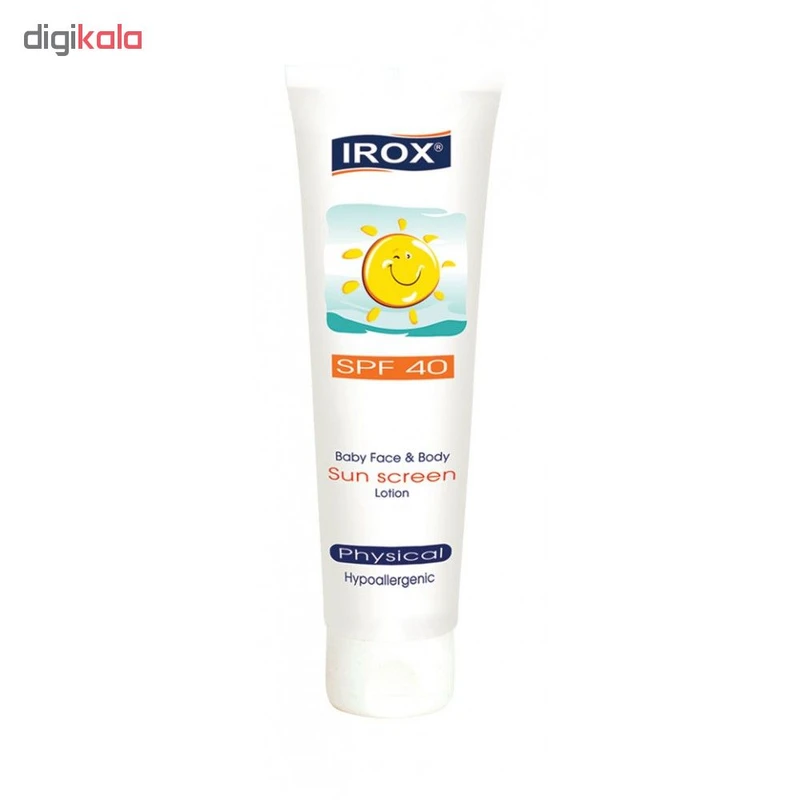 عکس شماره 2 : لوسیون ضد آفتاب کودک ایروکس سری physical مدل face and body حجم ۶۰ میلی لیتر