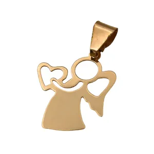 آویز گردنبند نقره زنانه طرح فرشته مدل 01