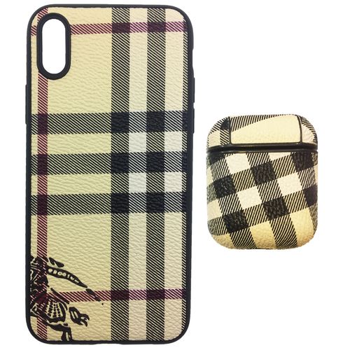 کاور ایت مدل BRBRY مناسب برای گوشی موبایل اپل Iphone XS Max به همراه کاور کیس اپل ایرپاد