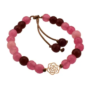 دستبند نقره زنانه طرح گل کد 01