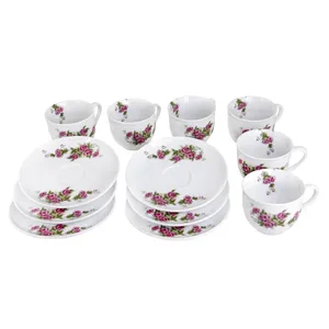 سرویس چای خوری 12 پارچه طرح گل سرخ کد 012