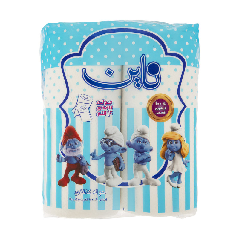 دستمال حوله کاغذی ناین مدل Embossed بسته 4 عددی