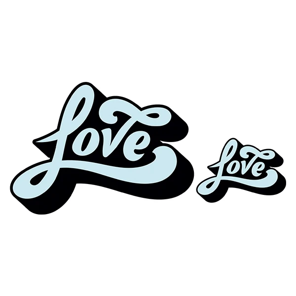 استیکر لپ تاپ طرح Love مجموعه 2 عددی 
