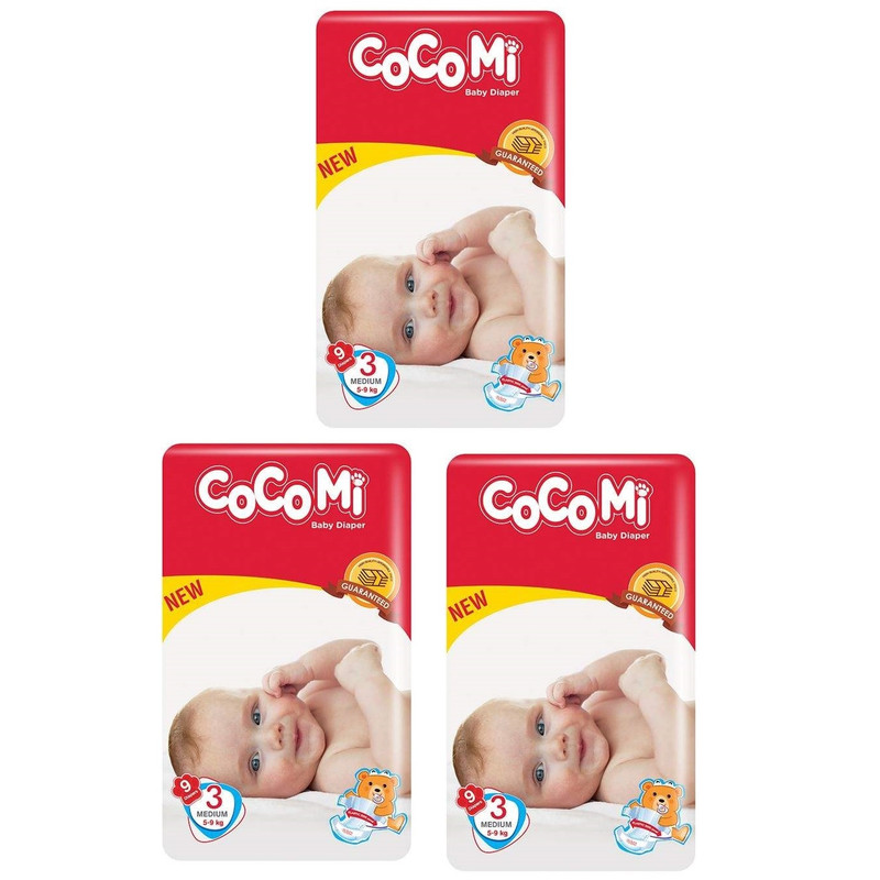 پوشک کوکومی مدل Eco09 سایز 3 بسته 3 عددی