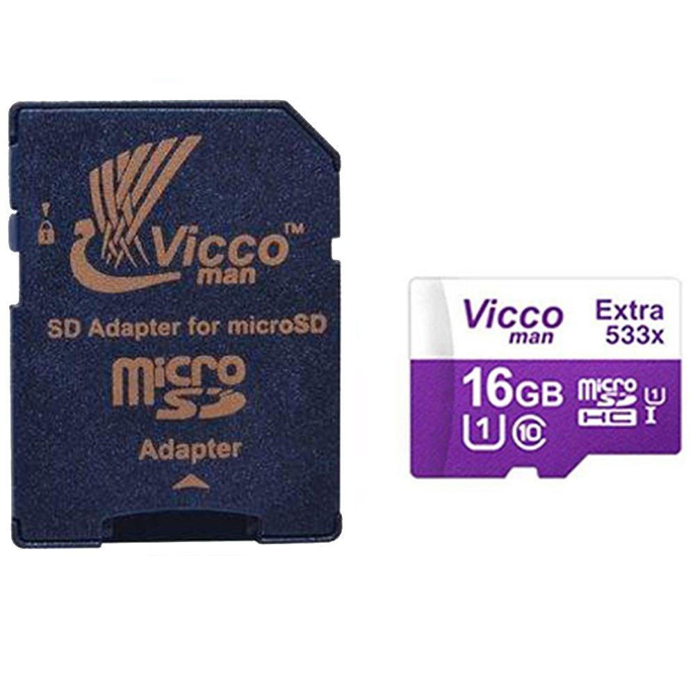 کارت حافظه microSDHC ویکومن مدل 533X کلاس 10 استاندارد UHS-I U1 سرعت 80MBps ظرفیت 16 گیگابایت به همراه آداپتور SD