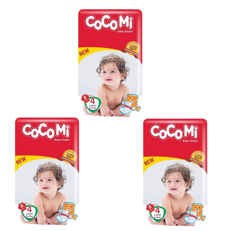 پوشک کوکومی مدل Eco08 سایز 4 بسته 3 عددی