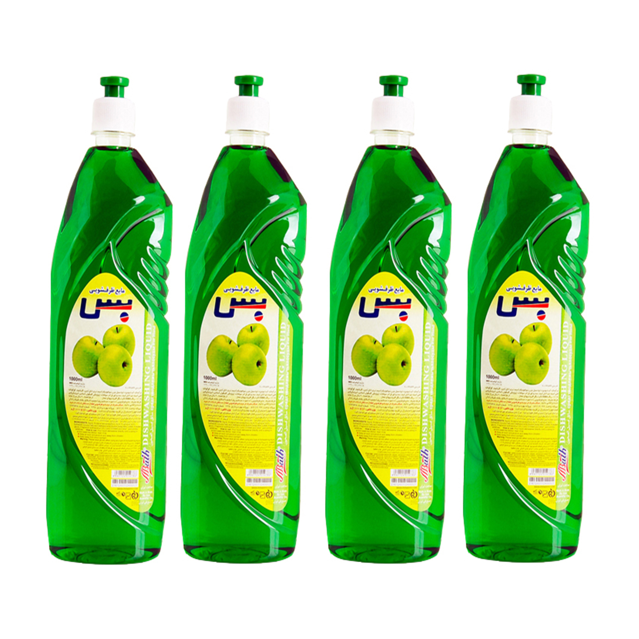 مایع ظرفشویی بس مدل SP1000 حجم 1000 میلی لیتر بسته 4 عددی