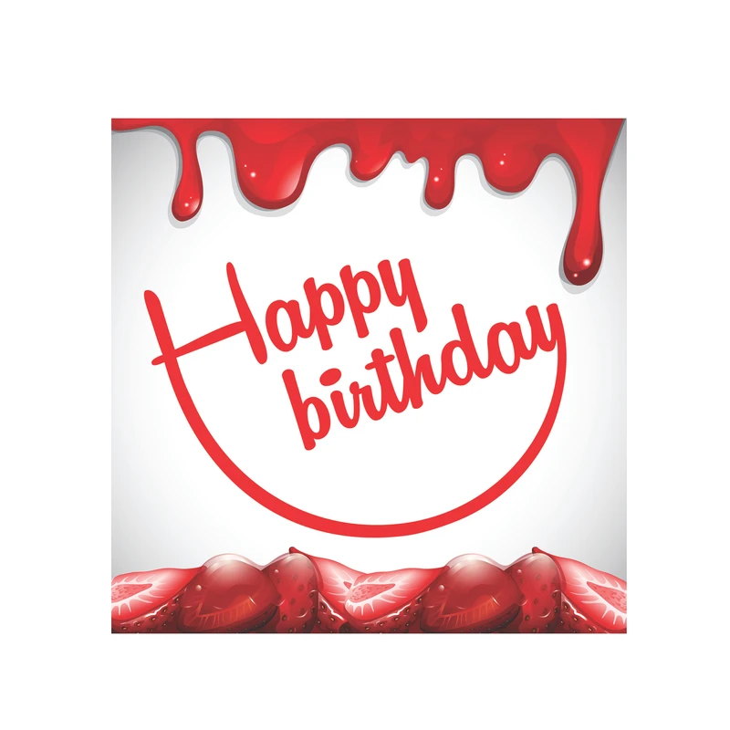 بنر تولد طرح توت فرنگی مدل HBD021_3