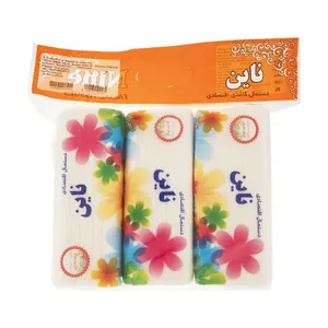 دستمال کاغذی 100 برگ ناین مدل White بسته 3 عددی