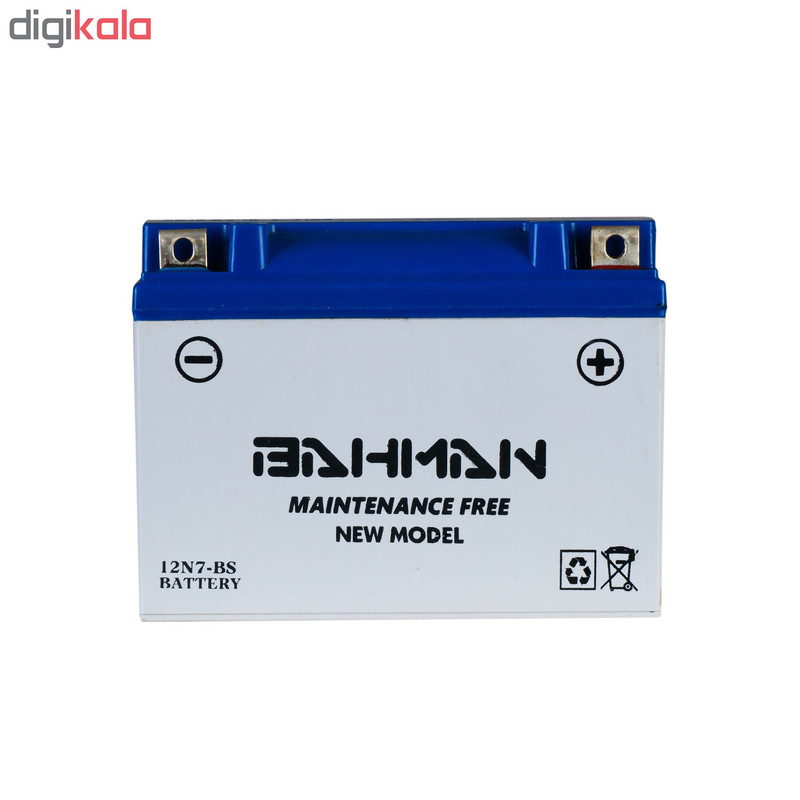 باتری موتورسیکلت بهمن مدل 12n7-bs