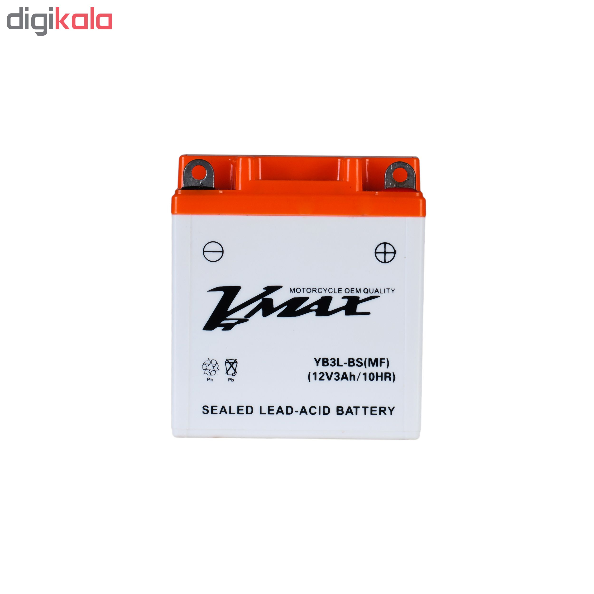 قیمت و مشخصات باتری موتورسیکلت وی مکس مدل YB3L-BS - زیراکو