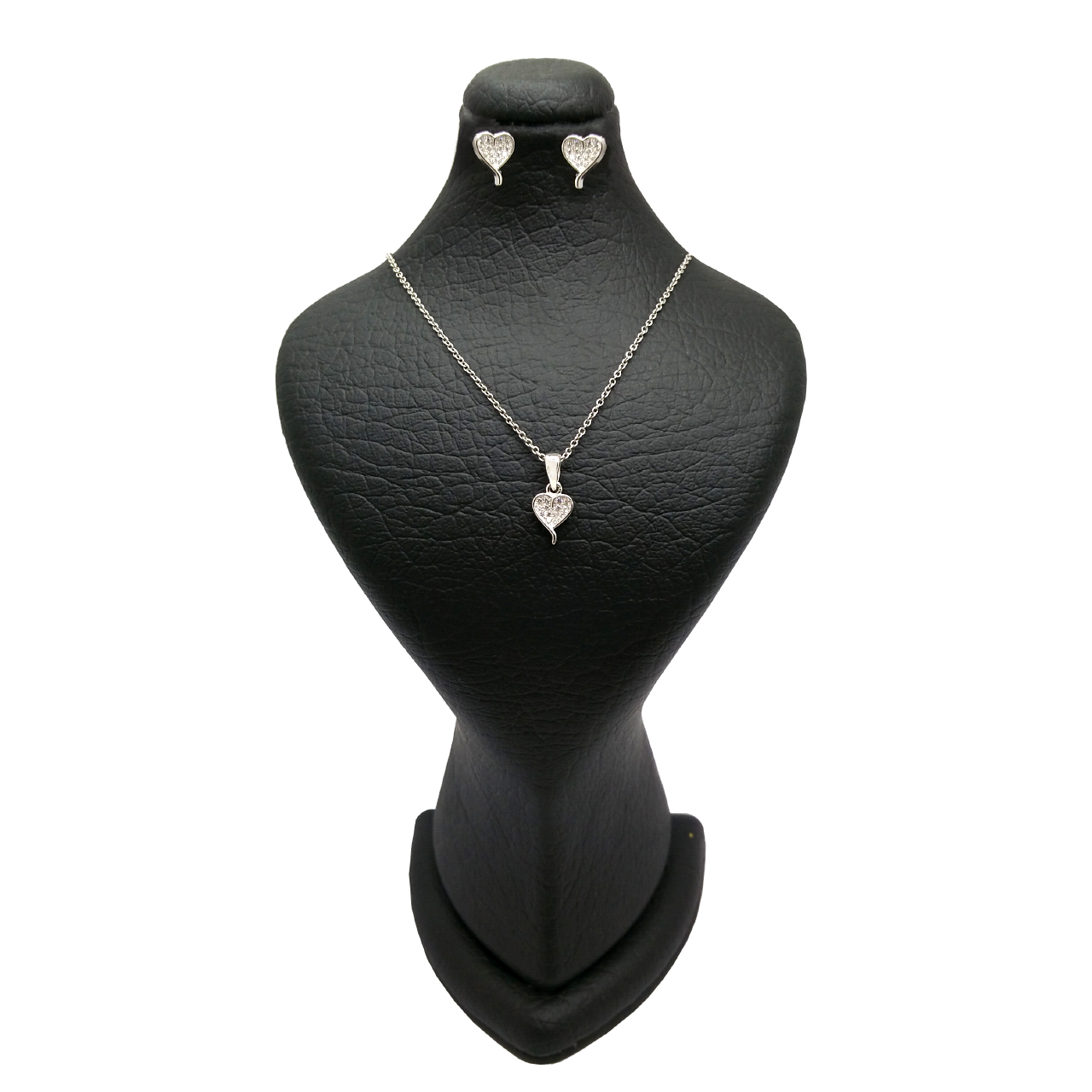 نیم ست نقره زنانه طرح قلب کد N87226