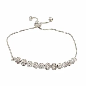 دستبند نقره زنانه ترمه 1 طرح گل کد DB 5001