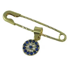 سنجاق سینه طلا 18 عیار زنانه طرح چشم کد SP-008
