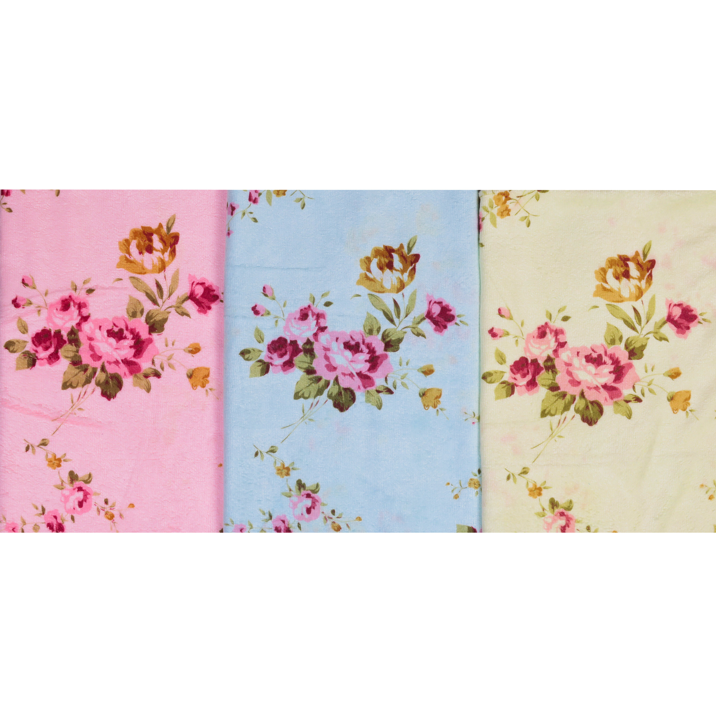 دستمال نظافت خودرو طرح Rose مدل Q88 بسته ۳ عددی