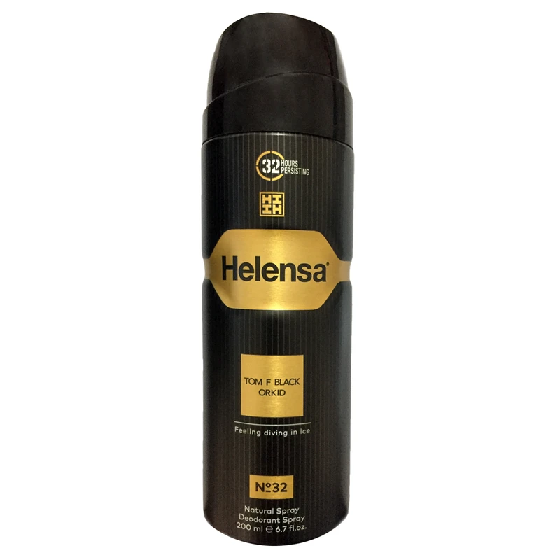 اسپری خوشبو کننده بدن مردانه هلنسا مدل TOM F BLACK ORKID حجم 200 میلی لیتر